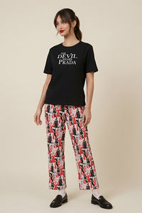Zivame Devil Wears Prada Knit Cotton Loungewear Set - Tap Shoe — thumbnail 3
